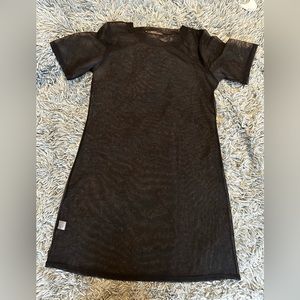 Organic Linen Crepe Bateau Neck Tunic Dress